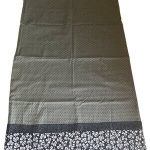 Handmade Navy & Gray Pillowcases With Contrasting Floral Pattern 29" x 19"